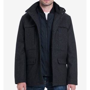 MICHAEL Michael Kors Men's Genoa Coat Black Size Large